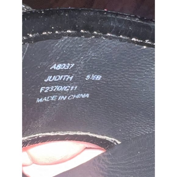 Coach Judith Black Patent Leather Cork Wedges - Picture 9 of 10